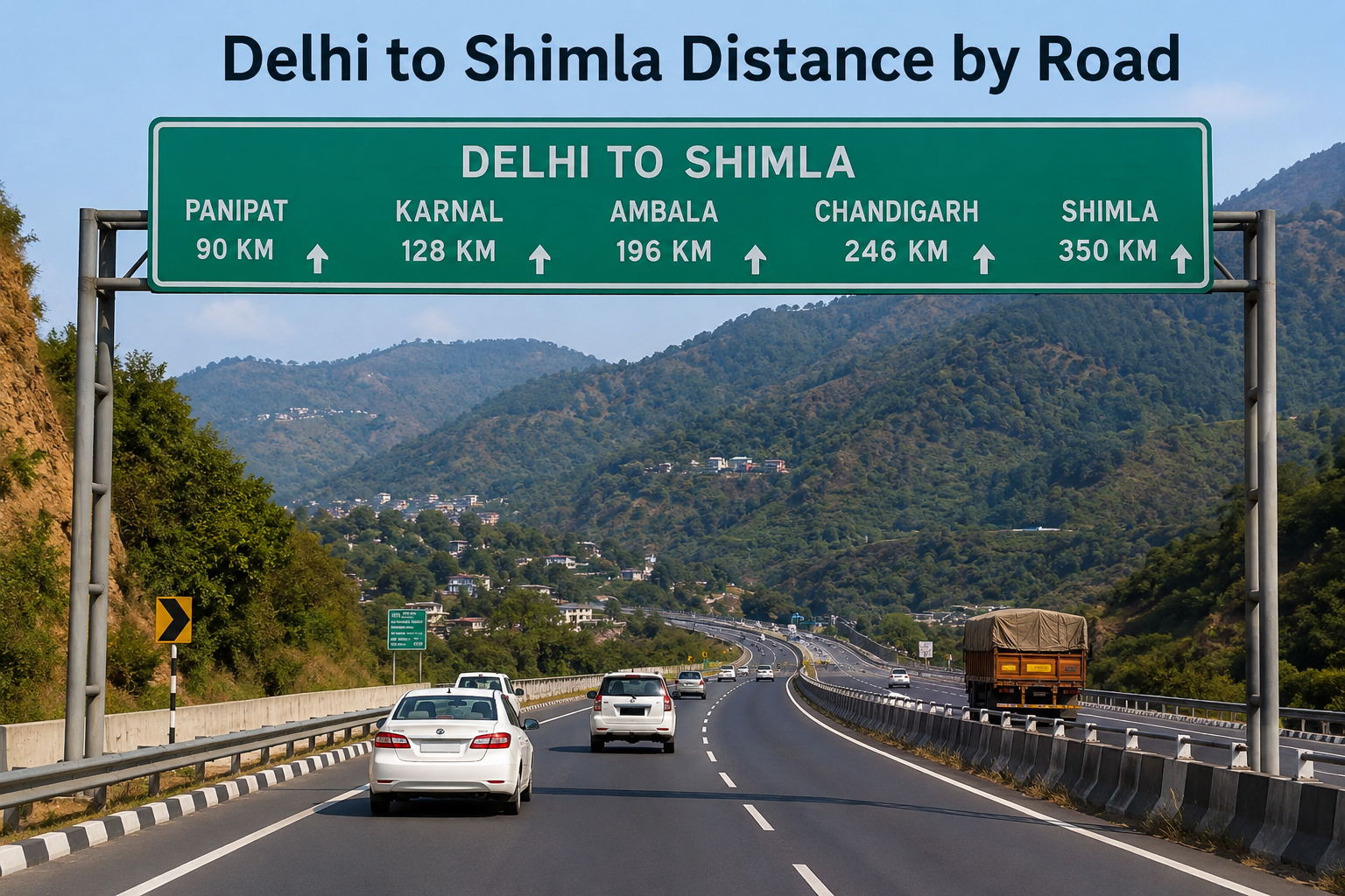 Delhi to Shimla Distance by Road, Taxi, and Train and Travel Time