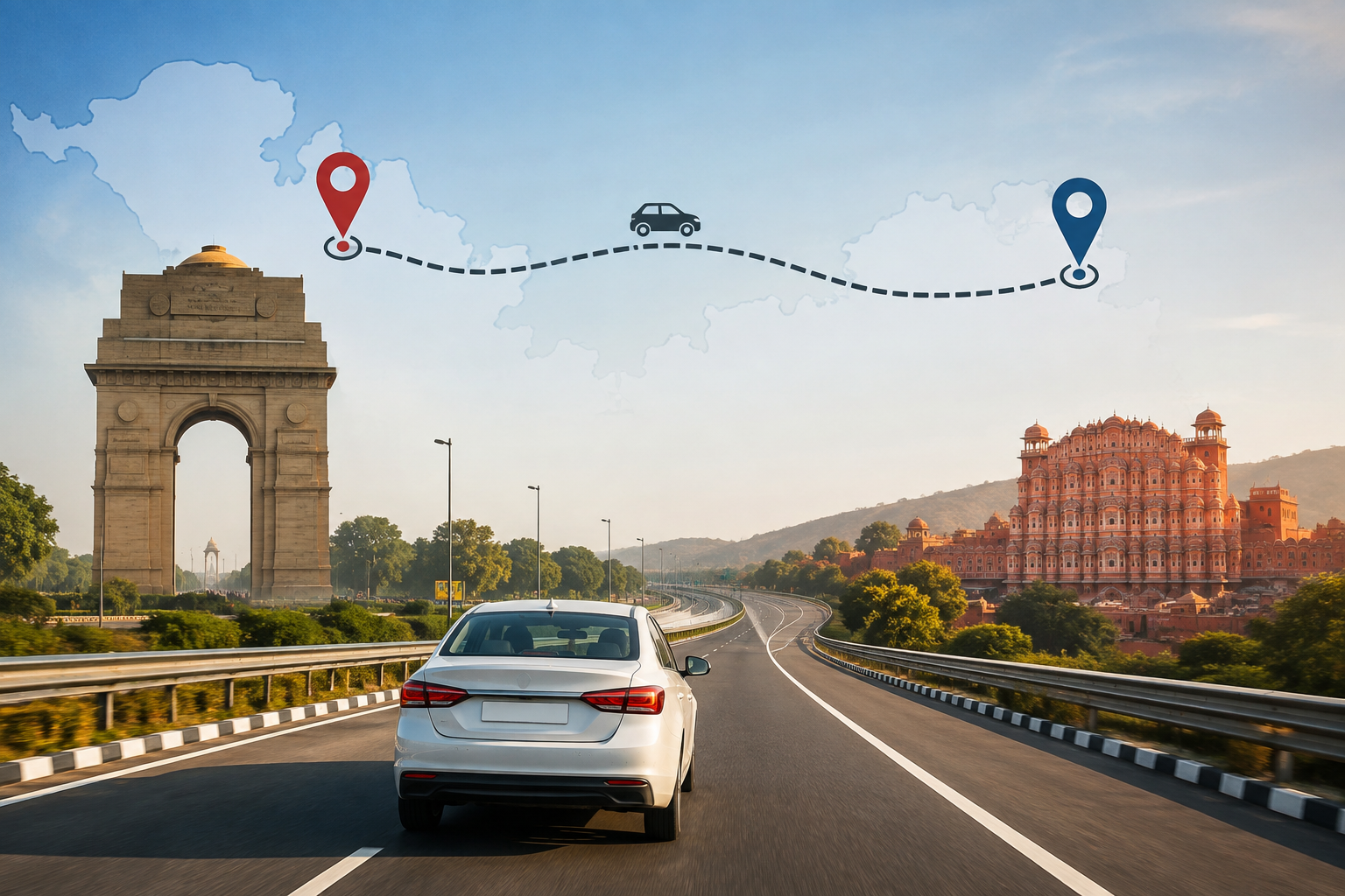 Delhi to Jaipur Distance